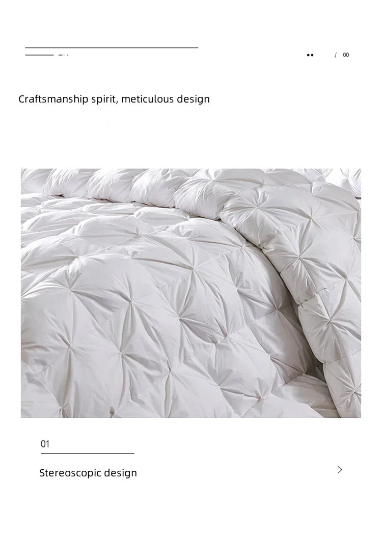 cotton Duck Down Duvet bed velvet Comforter Queen King Feather Quilts winter Keep warm double bed duvet Quilt