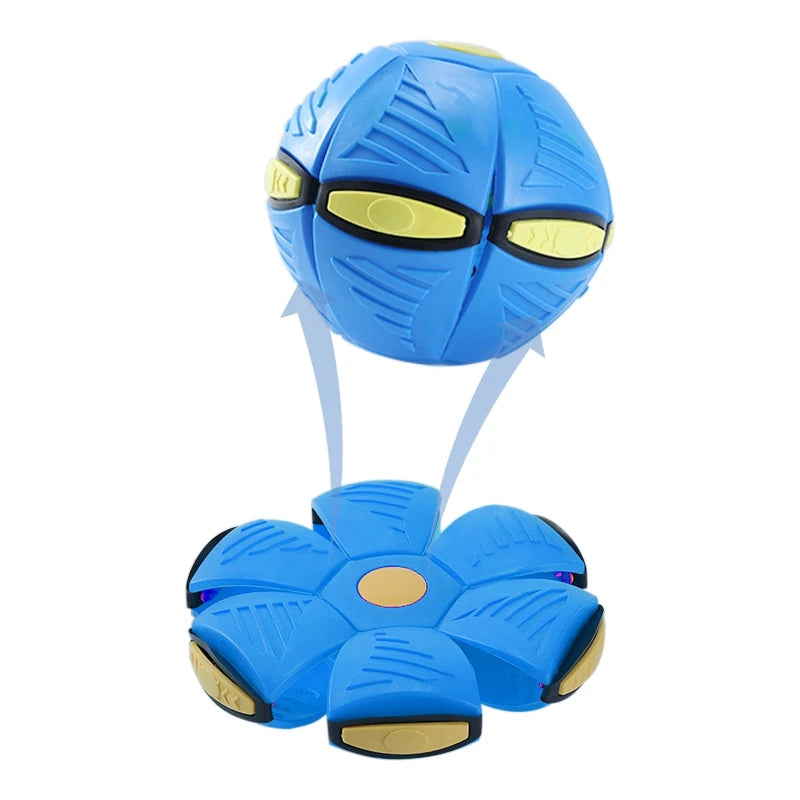 Magic UFO Deformation Rebound Stomp Ball Outdoor Flying Saucer Ball for Dogs Pet Toy Decompression Gift Parent-child Interactive