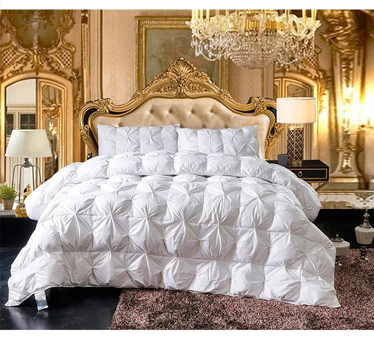 cotton Duck Down Duvet bed velvet Comforter Queen King Feather Quilts winter Keep warm double bed duvet Quilt