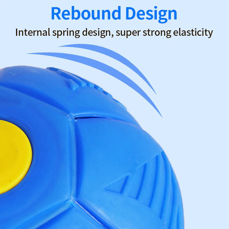 Magic UFO Deformation Rebound Stomp Ball Outdoor Flying Saucer Ball for Dogs Pet Toy Decompression Gift Parent-child Interactive